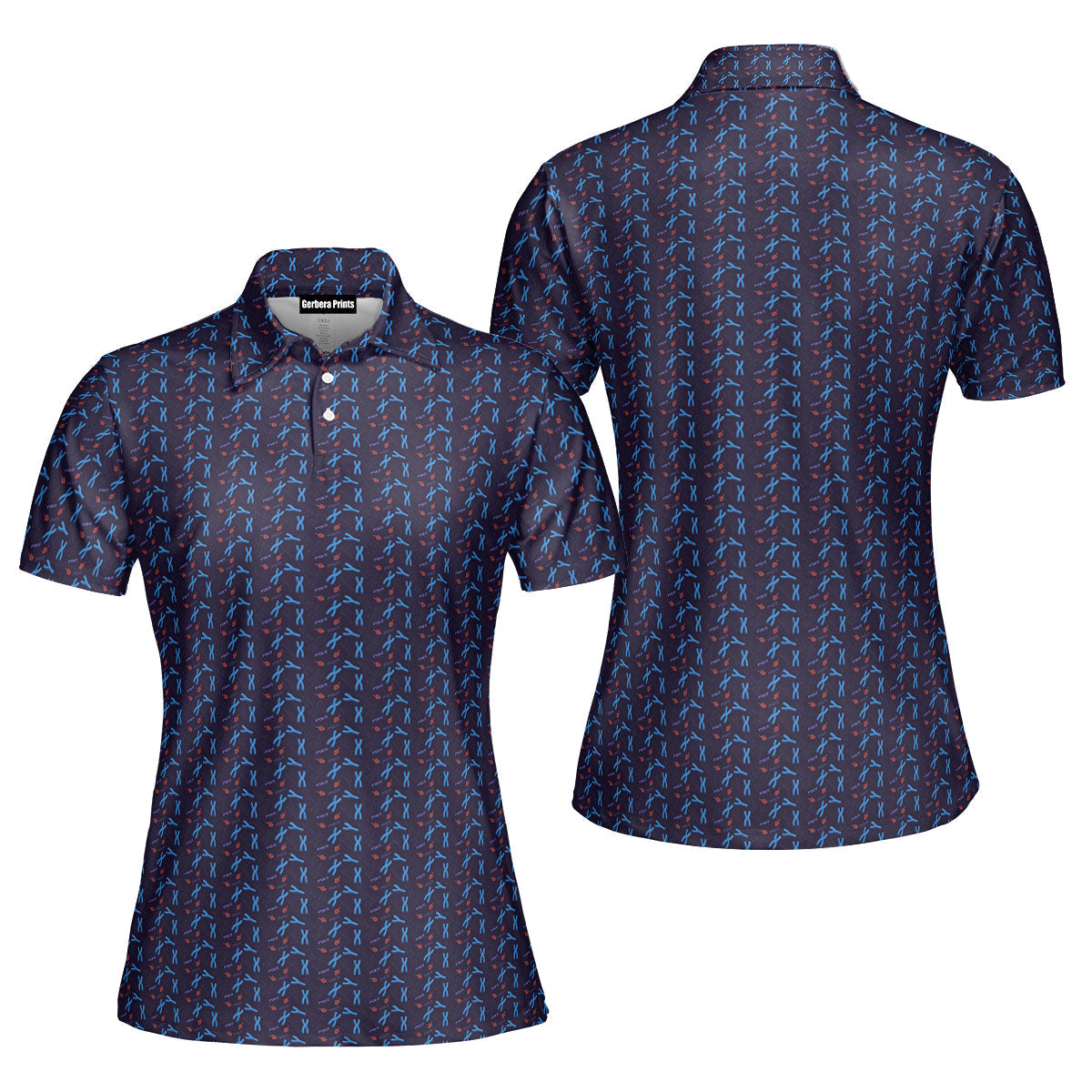 XY Chromosomes-Polo Shirt For Women-Gerbera Prints