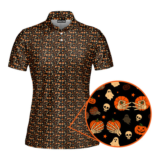 Honkin’ Pumpkins Funny Polo Shirt For Women