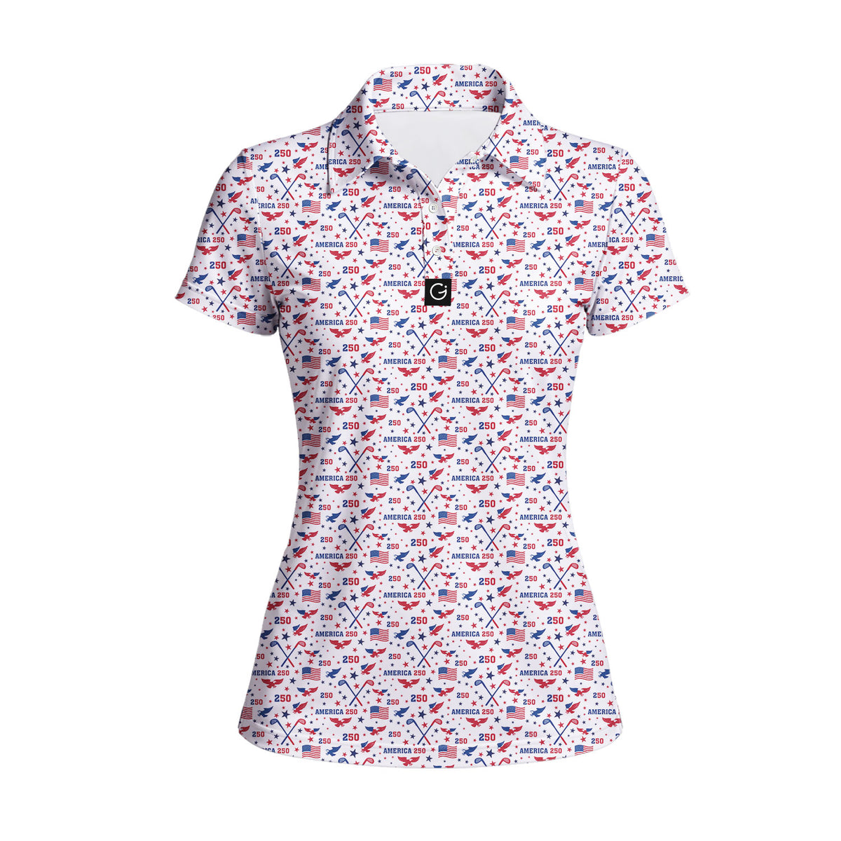 America 250 Fairways Funny Golf Polo for Women - Front
