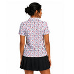 America 250 Fairways Funny Golf Polo for Women - Model Back