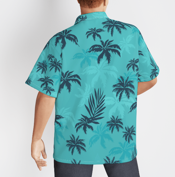 Palm Tree Tropical Blue Aloha Hawaiian Shirts For Men And For Women HL1416 Gerbera prints