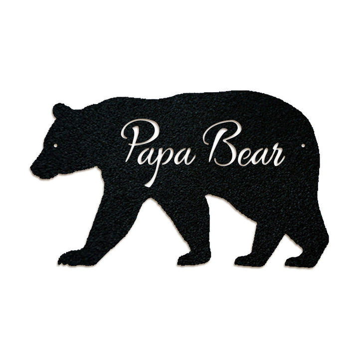 Papa Bear Great Outdoor Decor Laser Cut Metal Signs 