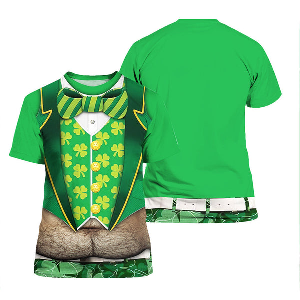 Patrick's Day Costume Fatty Irish T shirts All Over Print | For Men & Women | HP5654-Colorful-Gerbera Prints.