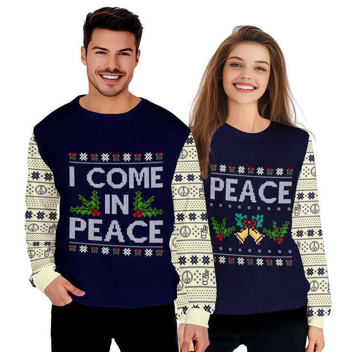 I Come In Peace Funny Ugly Christmas Sweater