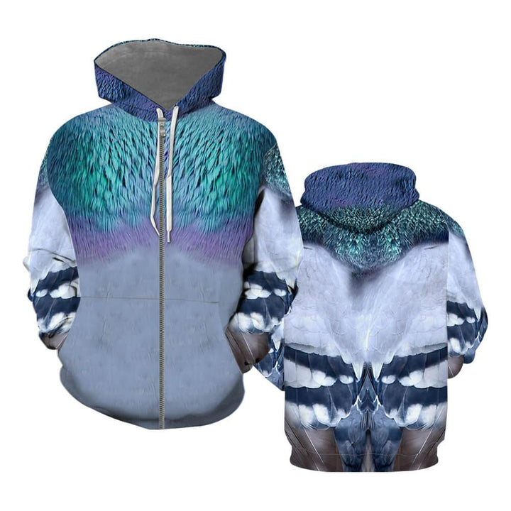 Pigeon Costume zip up hoodie All Over Print For Men & Women Adult HO5922-Hoodie-Gerbera Prints.