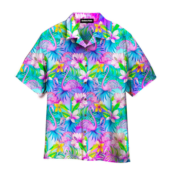 Pink Flamingo Tropical Aloha Hawaiian Shirts For Men And Women