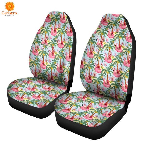 Pink Flamingos Summer Tropical Car Seat Cover Car Interior Accessories CSC5620