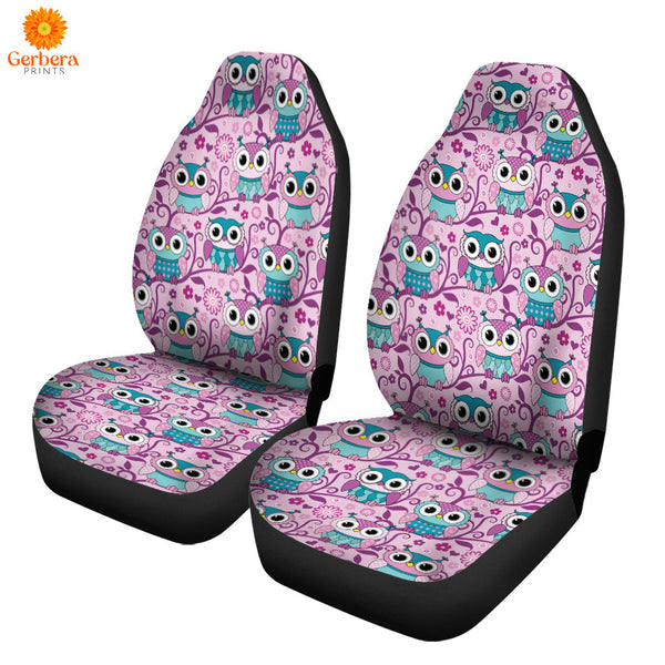 Pink Owls Hippie Car Seat Cover Car Interior Accessories CSC5420