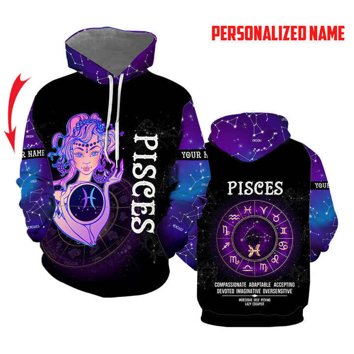 Pisces Guy Custom Name Hoodie For Men & Women CN6311