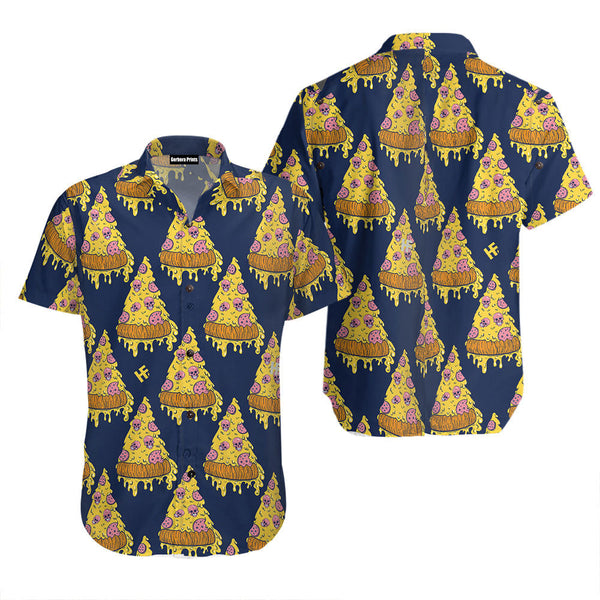 Pizza Skull Pattern Shirt Hawaiian Shirt