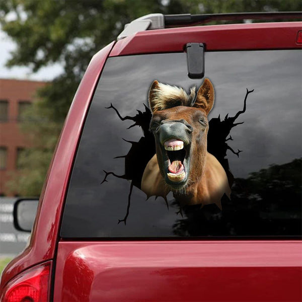 Pony Horse Cracked Car Decal Sticker | Waterproof | PVC Vinyl | CCS1127