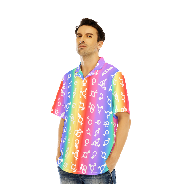Pride Month Flag LGBT Rainbow Gender Aloha Hawaiian Shirts For Men And For Women WT6359