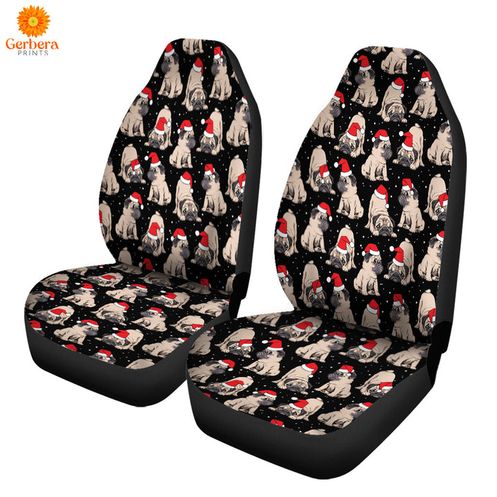 Puppy With Red Hat On Christmas In July Car Seat Cover Car Interior Accessories CSC5635