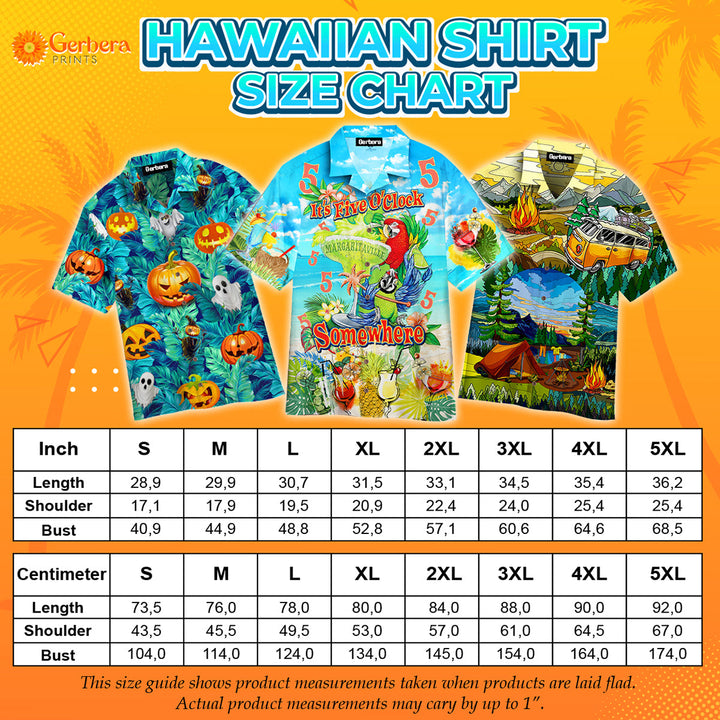 Rainbow Jellyfish Pattern Aloha Hawaiian Shirts For Men and For Women 