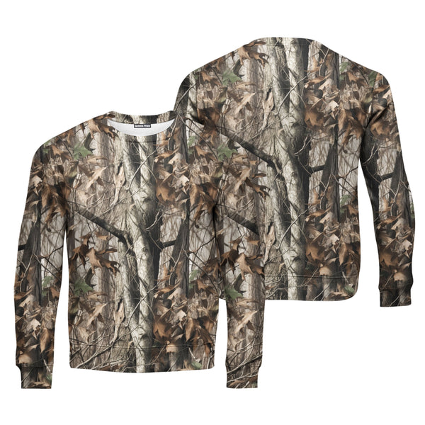 Real Tree Camouflage Hunting Camo Crewneck Sweatshirt For Men & Women FHT1158