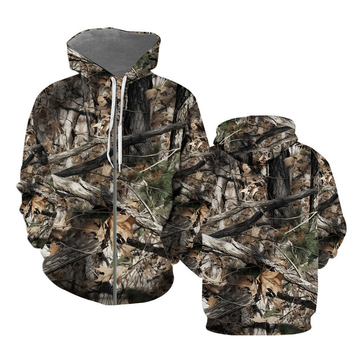 Real Tree Camouflage Hunting Camo Zip Up Hoodie For Men & Women FHT1140