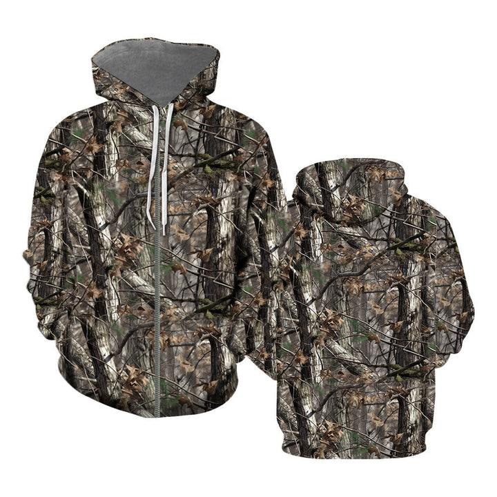 Real Tree Camouflage Hunting Camo Zip Up Hoodie For Men & Women FHT1141