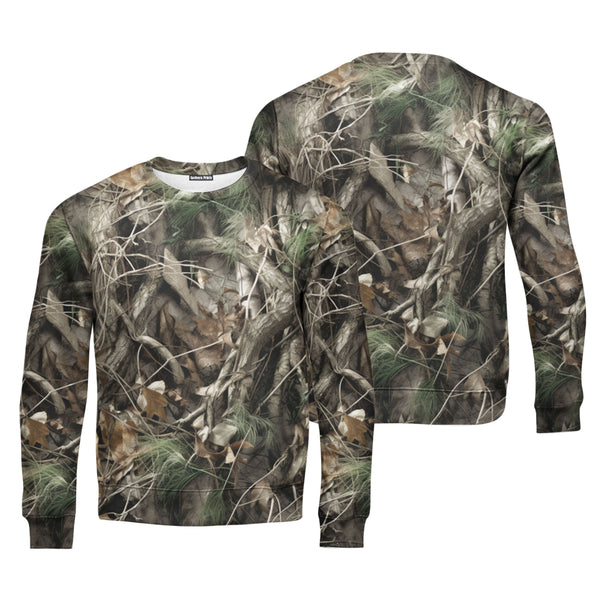 Real Tree Hunting Camo Camouflage Crewneck Sweatshirt For Men & Women FHT1139