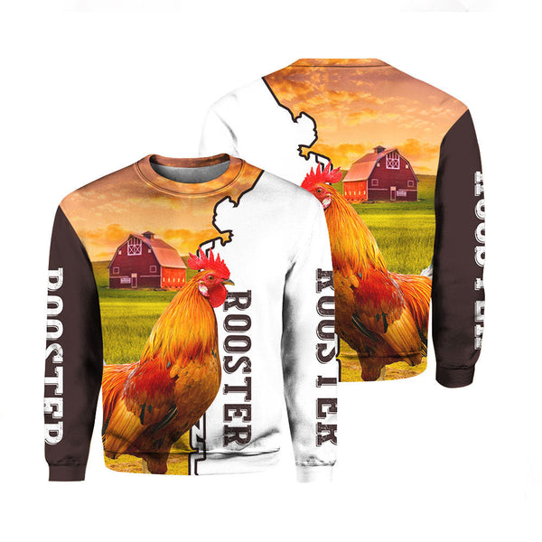 Rooster Crewneck Sweatshirt For Men & Women