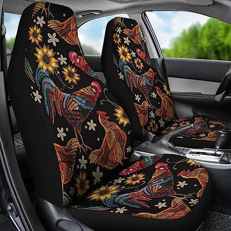 Rooster Hen Chicken Lover 3D Car Seat Cover CSC1151