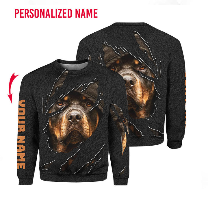 Rottweiler Custom Name Sweatshirt For Men & Women