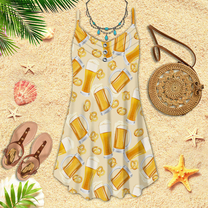 Beer Oktoberfest Spaghetti Strap Summer Dress