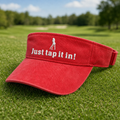 Just Tap It In! Embroidered Visor - Lifestyle, White