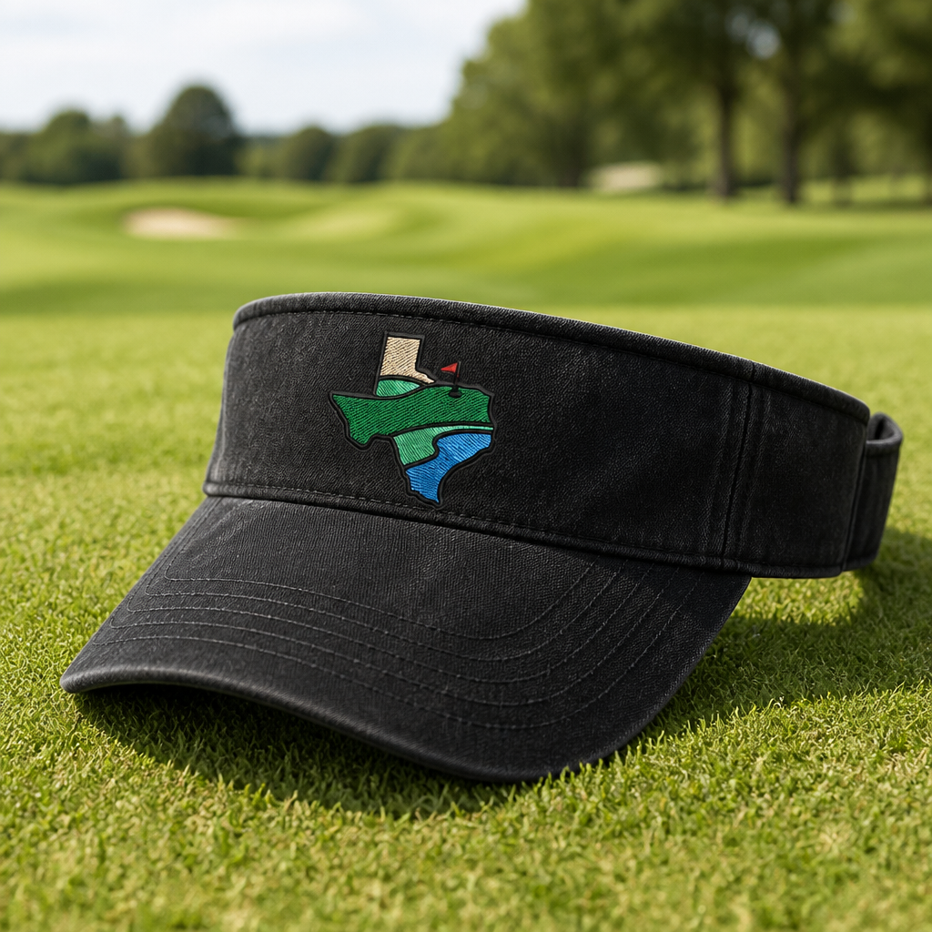 Texas Embroidered Visor - Lifestyle, Black