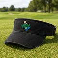Texas Embroidered Visor - Lifestyle, Black