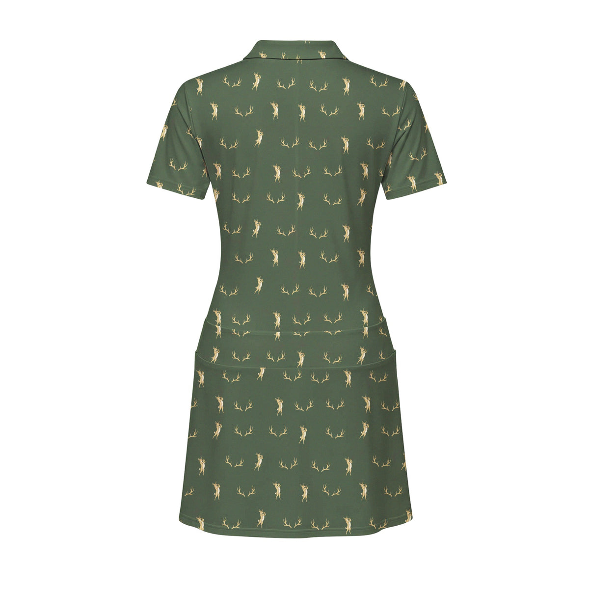 Buck Season Birdie Short Sleeve Golf Dress - Back