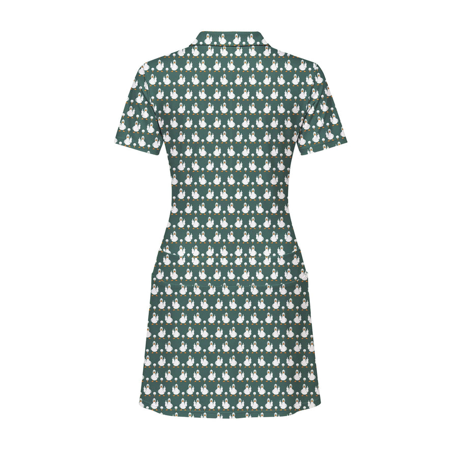 Back preview of Birdie Salute Short Sleeve Dress with your team and number