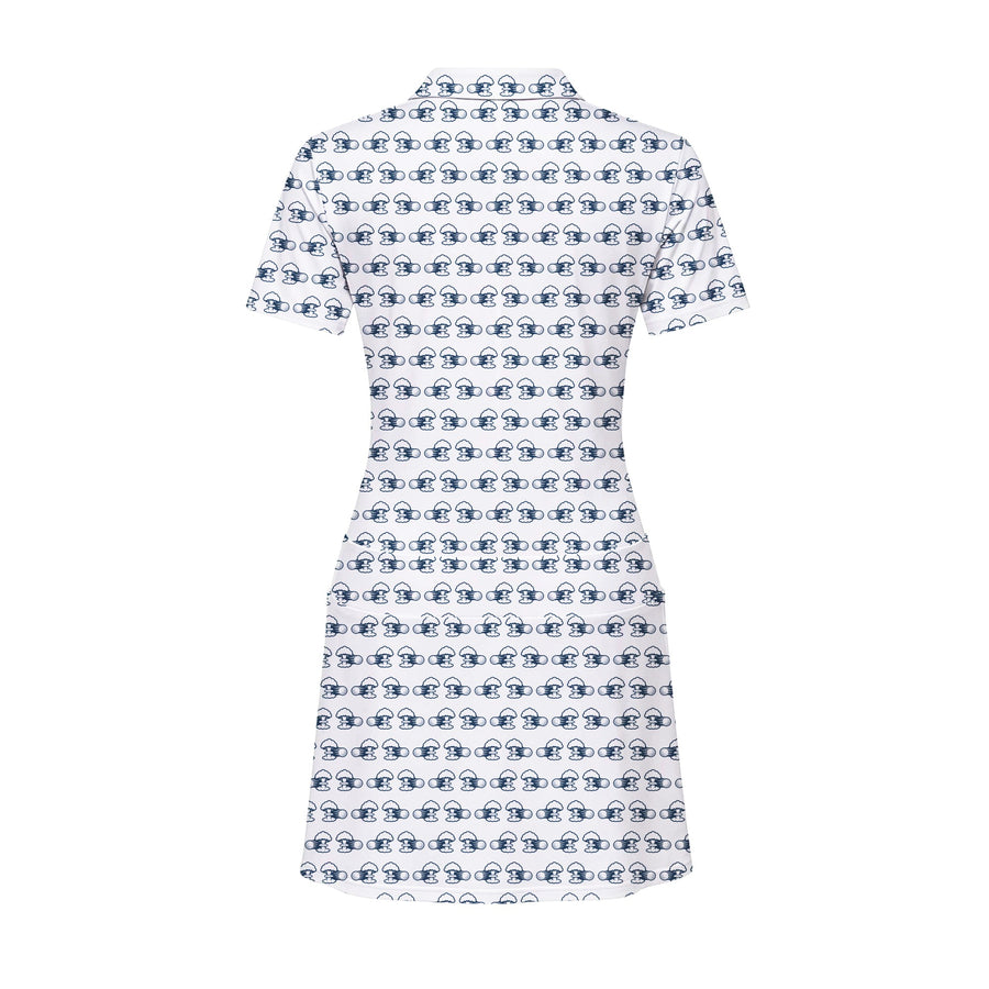 Back preview of Total Tee Destruction Short Sleeve Dress with your team and number
