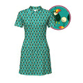 Toucan Tee Time Short Sleeve Golf Dress - Detail Close-up