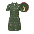 Buck Season Birdie Short Sleeve Golf Dress - Detail Close-up