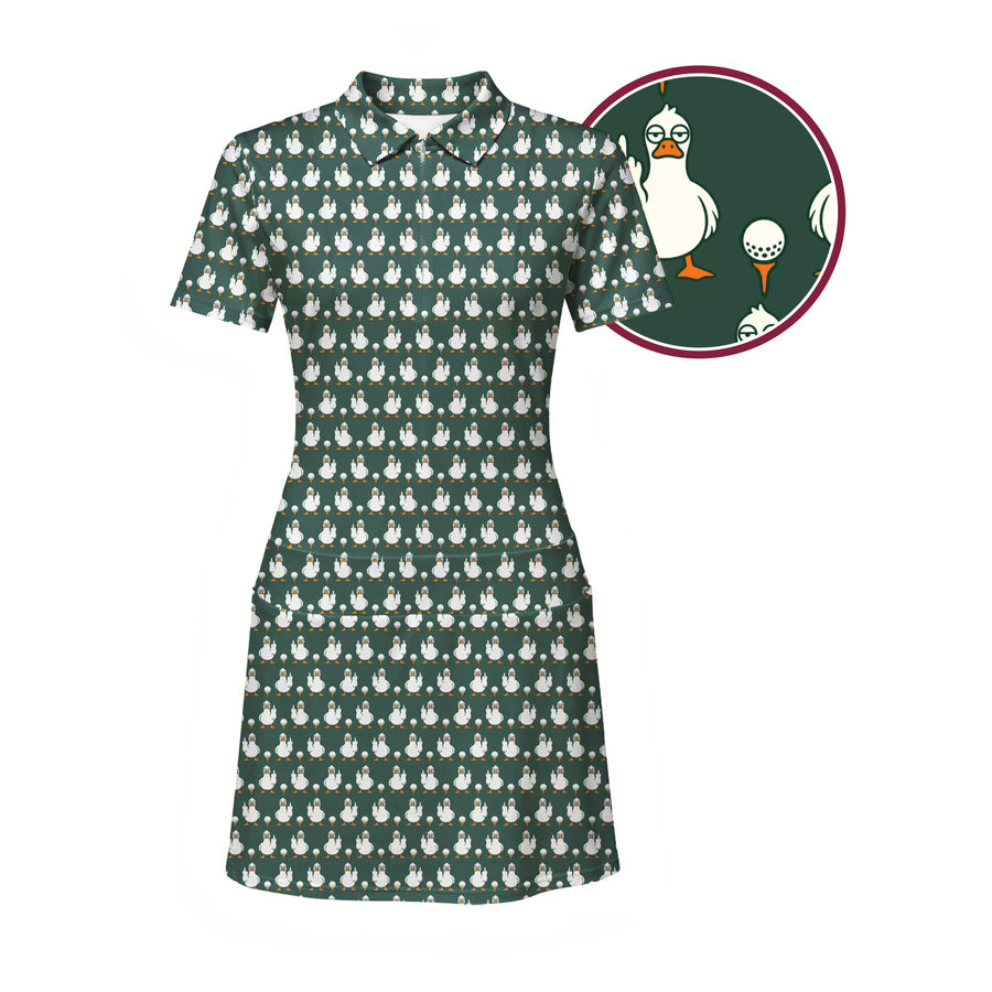 Front preview of Birdie Salute Short Sleeve Dress with your name