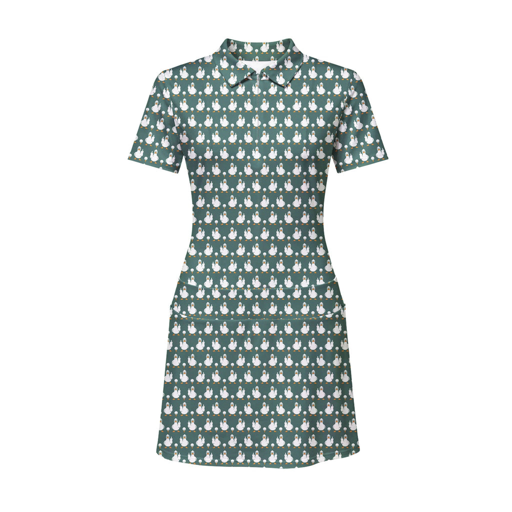 Birdie Salute Short Sleeve Golf Dress - Front