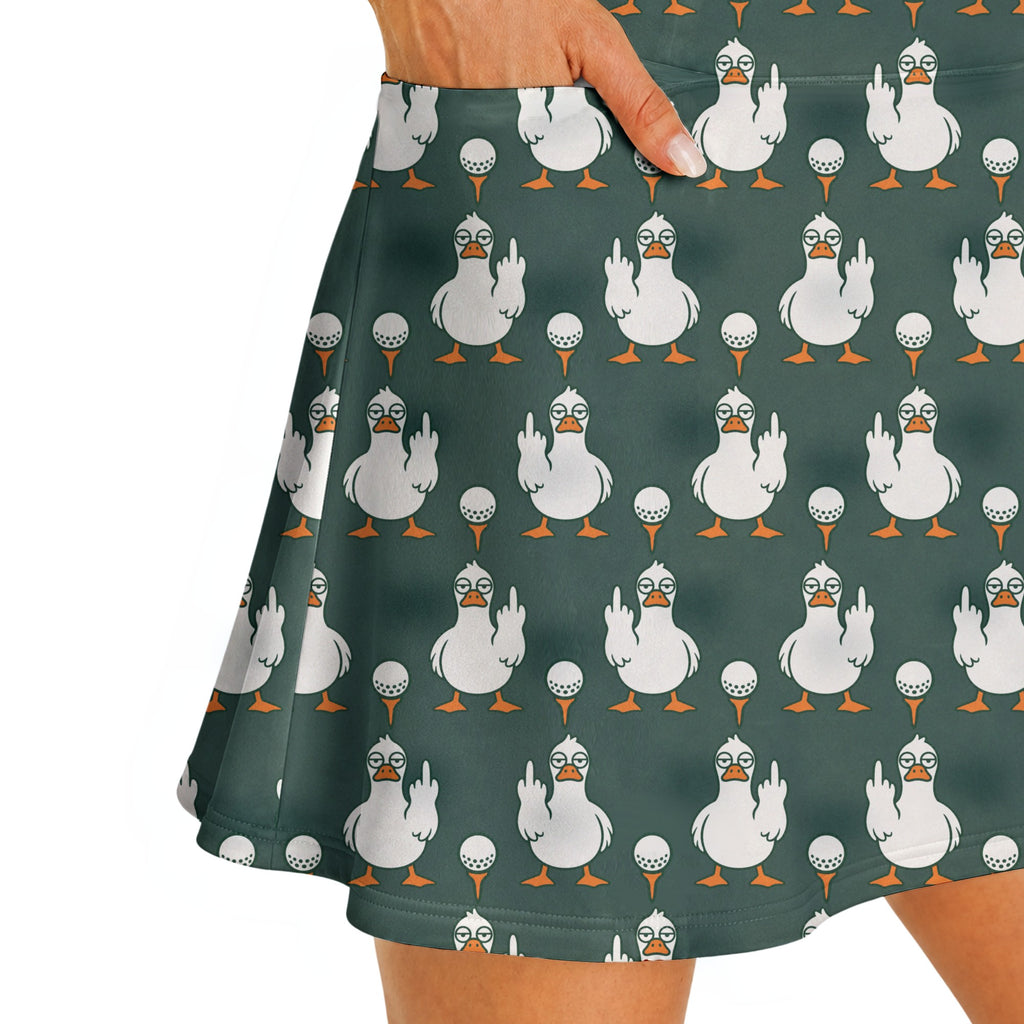 Birdie Salute Short Sleeve Golf Dress - Skirt Close-up