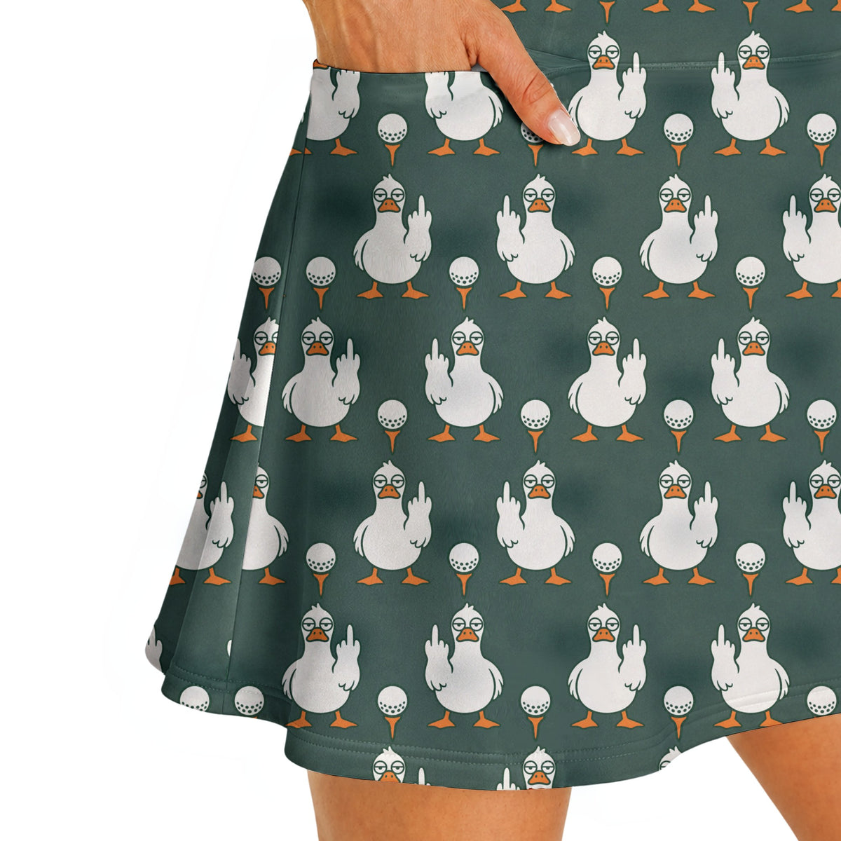 Birdie Salute Short Sleeve Golf Dress - Skirt Close-up