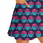 Synthwave Bogey Sun Short Sleeve Golf Dress - Skirt Close-up