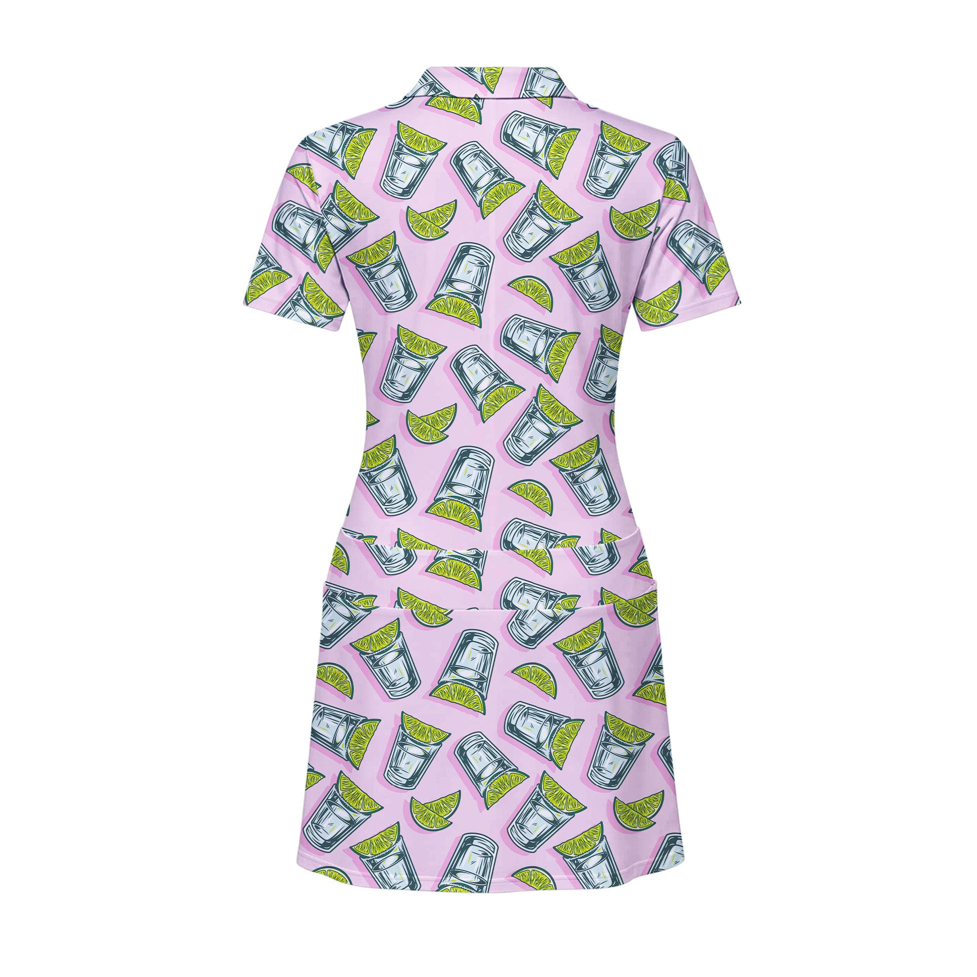 Cocktail Tequila With Lime Short Sleeve Dress