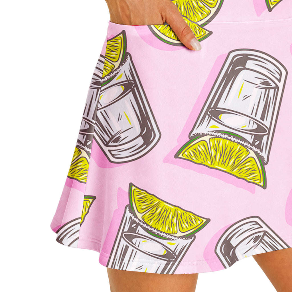 Cocktail Tequila With Lime Short Sleeve Dress