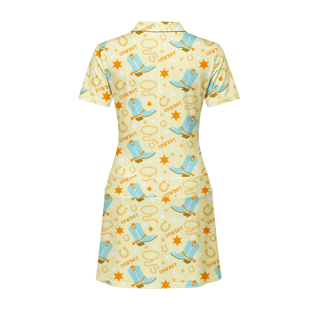 Cowboys Rodeo Short Sleeve Dress