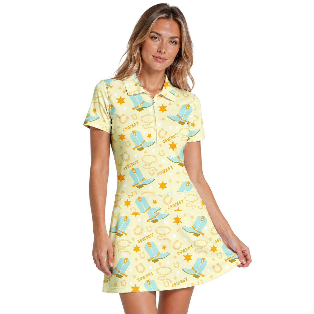 Cowboys Rodeo Short Sleeve Dress