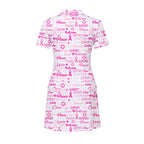 Be Strong Pink Short Sleeve Dress