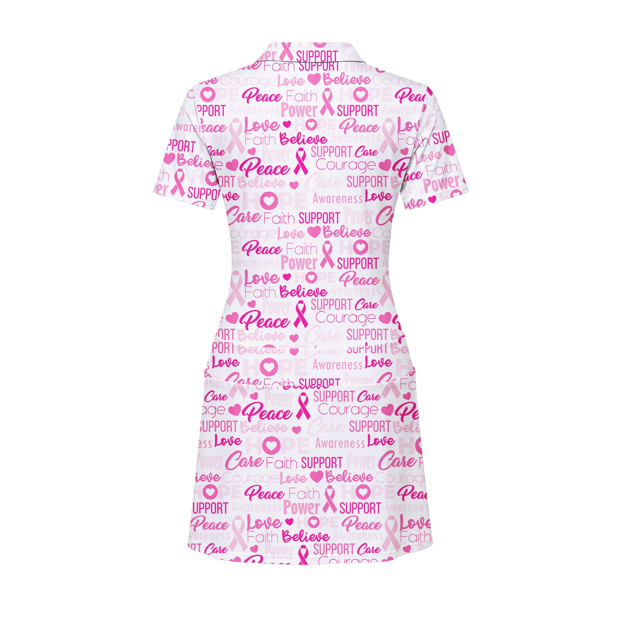 Be Strong Pink Short Sleeve Dress