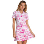 Be Strong Pink Short Sleeve Dress