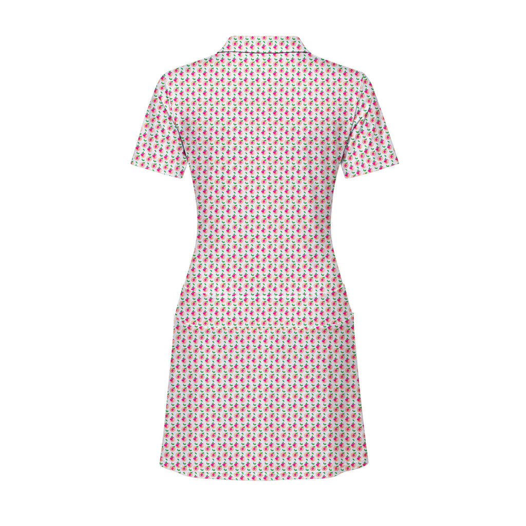 Sweet Peach Charm Short Sleeve Dress