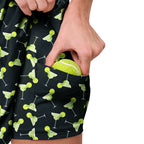 19th Hole Margarita Cocktail Slice Lime golf dress in Black, pocket and skirt detail