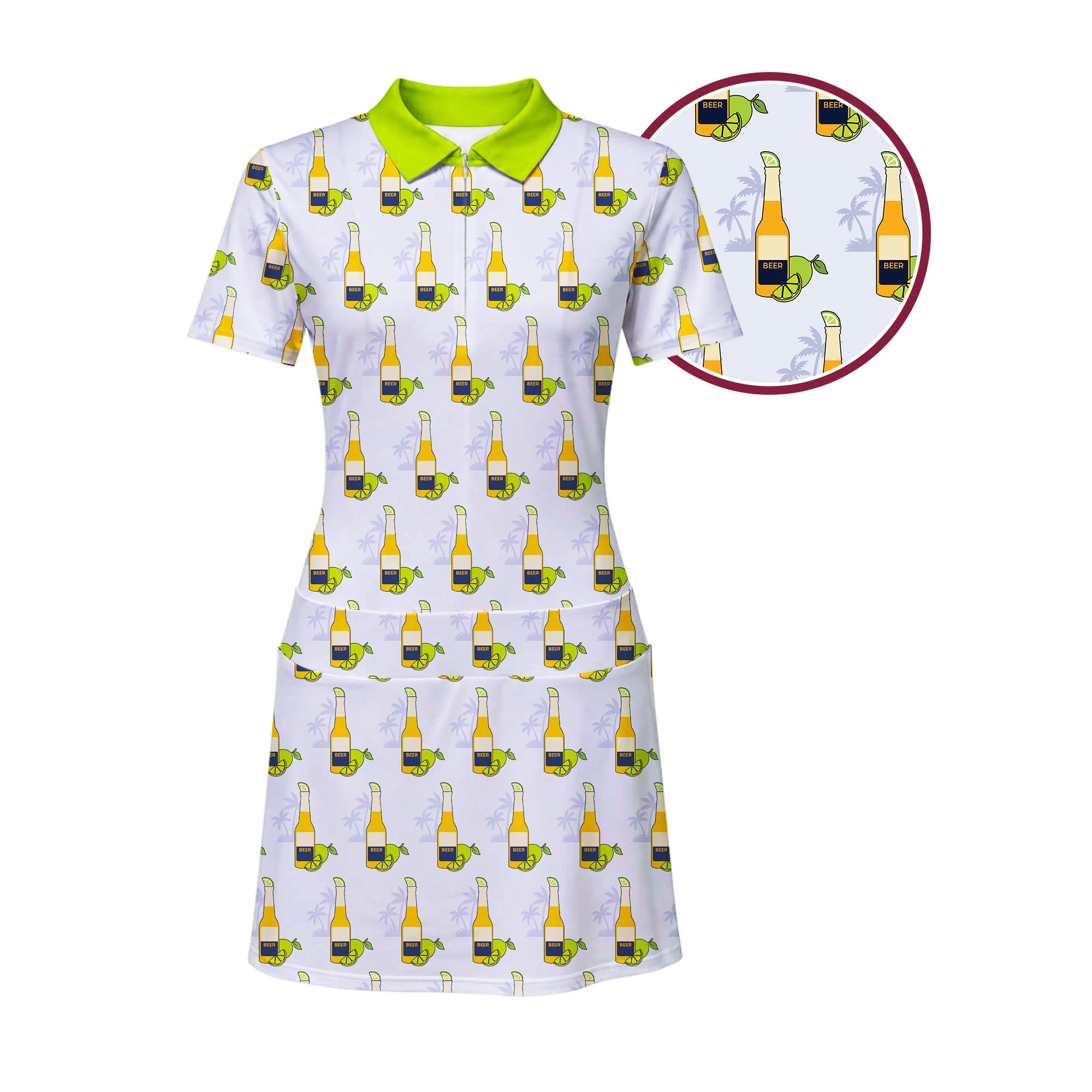 19th Hole Beer O'Clock Somewhere Short Sleeve Dress