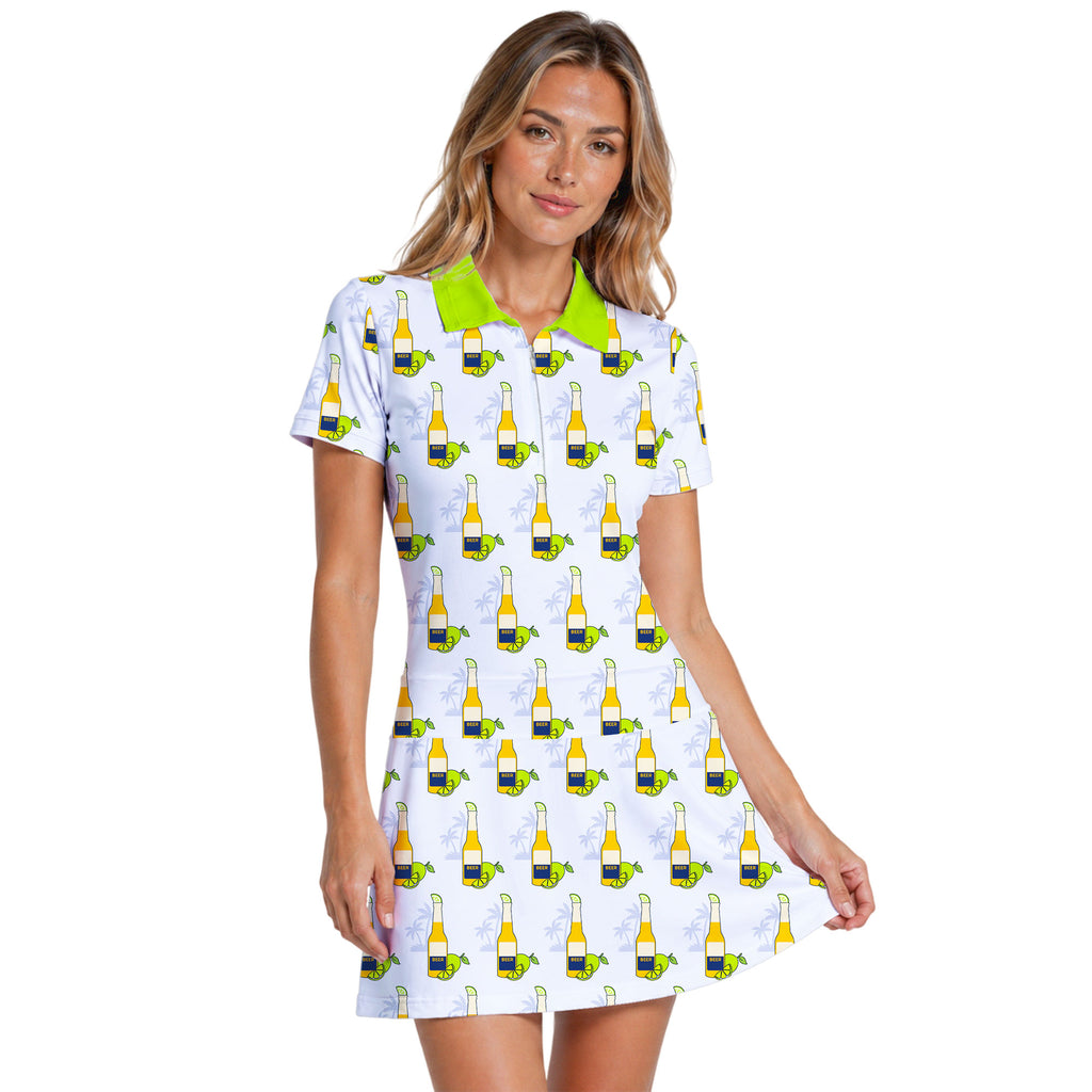19th Hole Beer O'Clock Somewhere Short Sleeve Dress